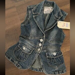 Comfort Denim Women's Sleeveless Denim Vest - Blue